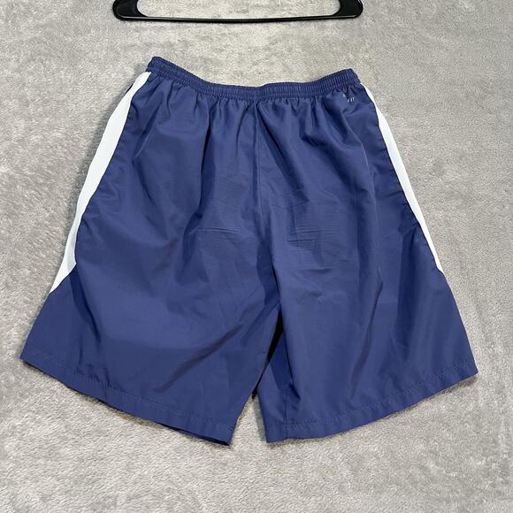Nike Dri-Fit Shorts Mens Large Blue White Athletic Lined Mesh Running Swoosh - Picture 9 of 13